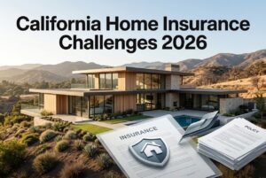 California Home Insurance Challenges 2026 affecting California homeowners and real estate buyers